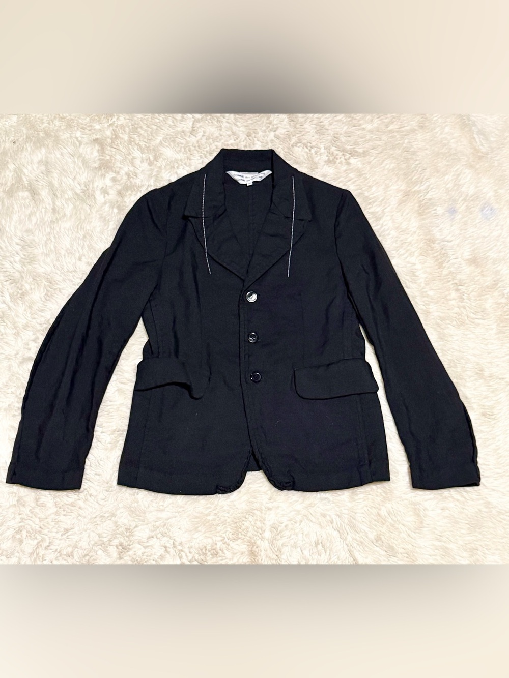 COMME des GARÇONS AD2005 Rei Kawakubo Black Wool Deconstructed Blazer SS Japan